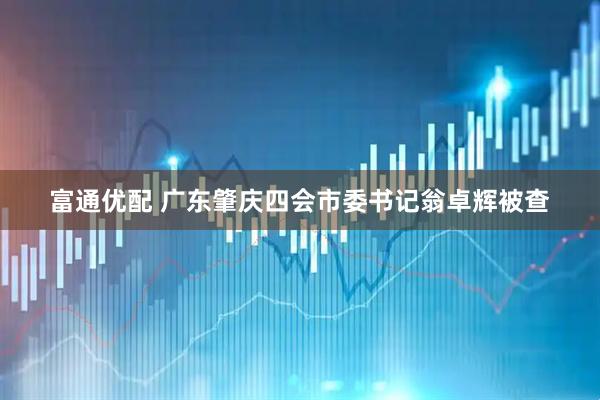 富通优配 广东肇庆四会市委书记翁卓辉被查
